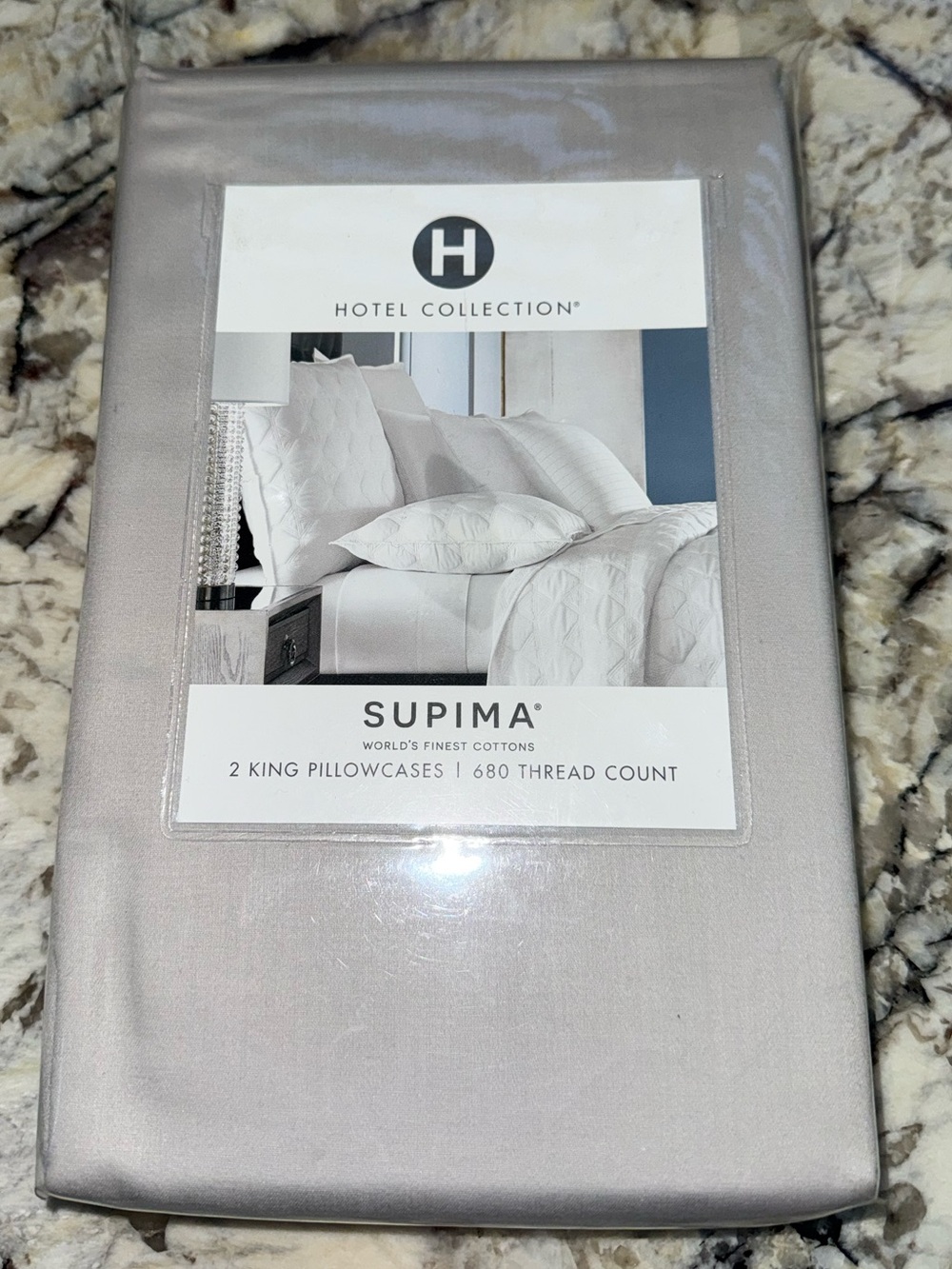 Hotel Collection Supima King Pillowcases in Light Gray - 2 Pack